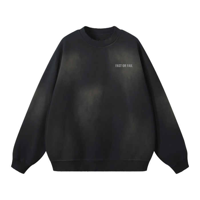 Streetwear Unisex Monkey Washed Dyed Fleece Pullover ODMPOD