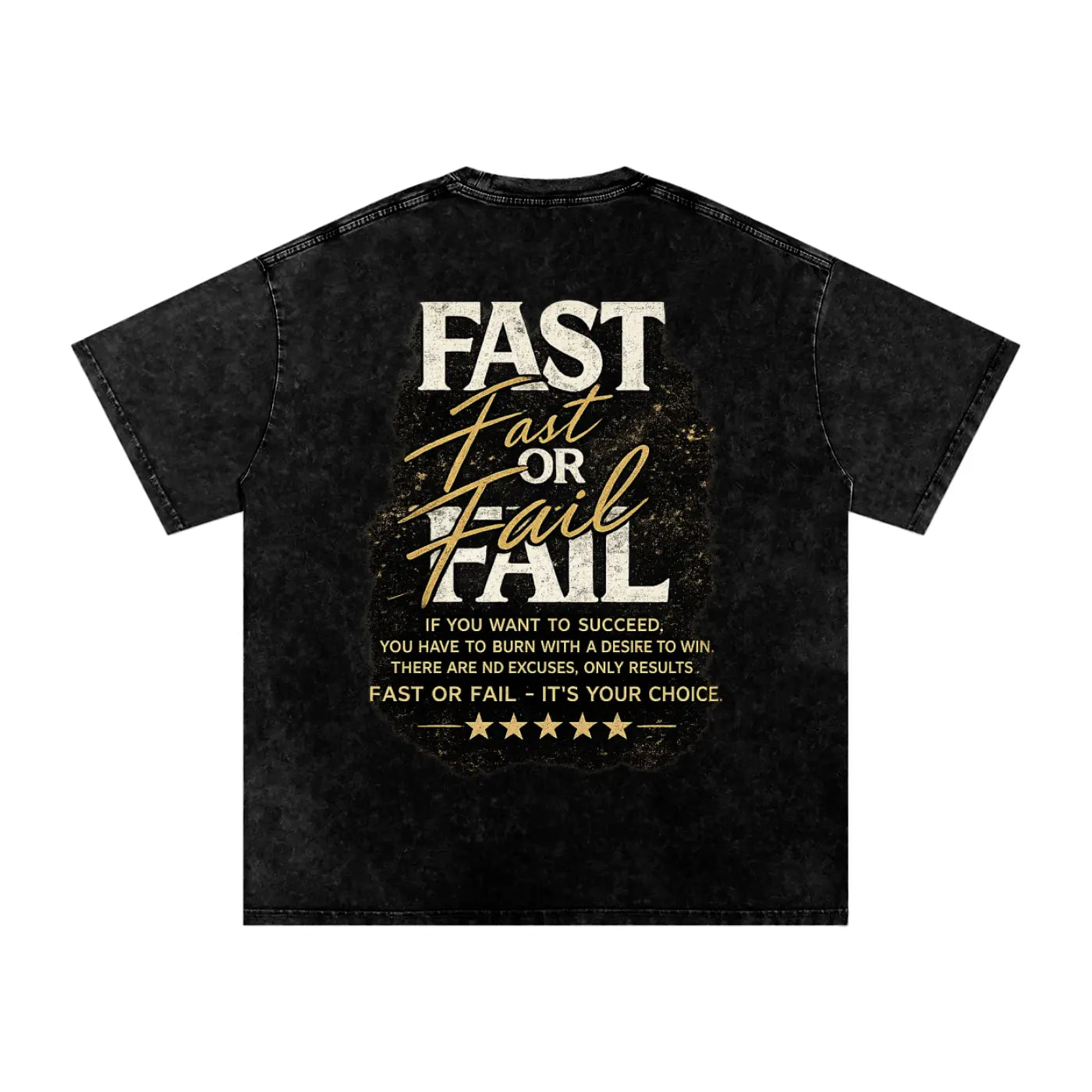 Snow Washed Oversized Cotton T-Shirt ODMPOD